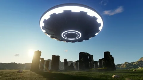 The 3d render building was hanging over a building made of huge stones of the me Stock Footage 90989461