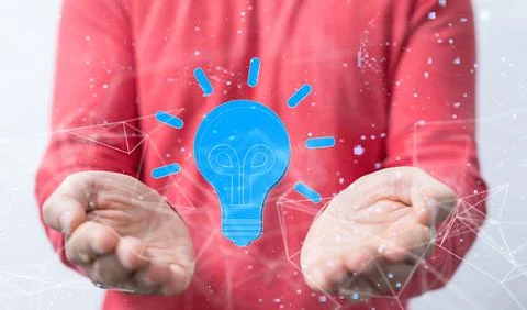 3d render of bulb lamp for idea concept Foto stock