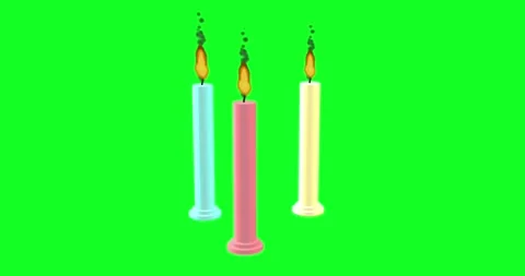 3d render burning candle animation on green screen, Stock Footage 293130776