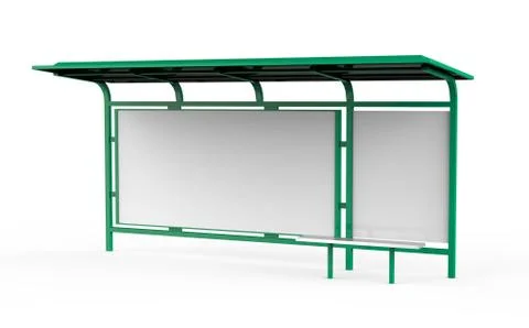 3D render bus shelter Ilustración de archivo