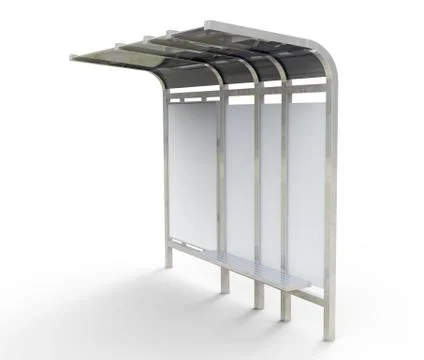 3D render bus shelter Ilustración de archivo