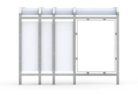 3D render bus shelter Ilustración de archivo