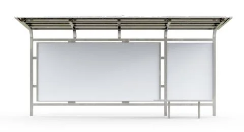 3D render bus shelter Stock Illustration