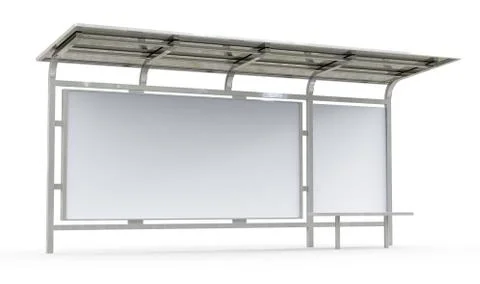 3D render bus shelter Ilustración de archivo