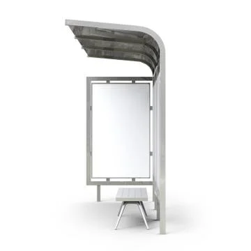 3D render bus shelter Stock Illustration