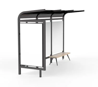 3D render bus shelter Ilustración de archivo