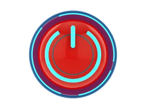 3d render. On button icon Stock Illustration