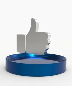 3d render like button icon social media Stock Illustration