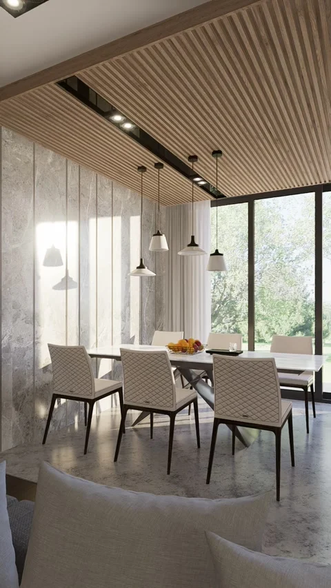 3D render. Camera pan through the interior of a studio apartment Stock Footage 253407639