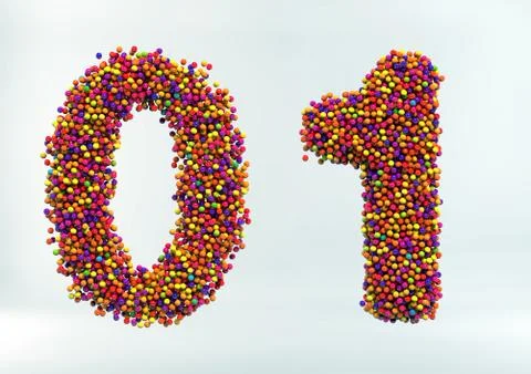 3D Render of Candy Dot Alphabet Stockillustratie