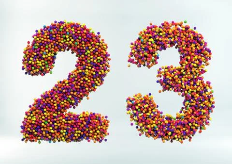 3D Render of Candy Dot Alphabet Stockillustratie