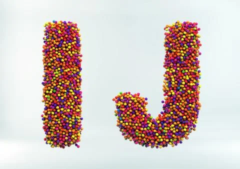 3D Render of Candy Dot Alphabet 库存插图
