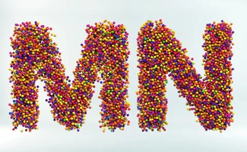 3D Render of Candy Dot Alphabet Illustrazione stock