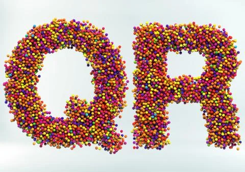 3D Render of Candy Dot Alphabet Иллюстрация