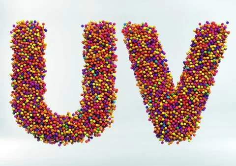 3D Render of Candy Dot Alphabet Stockillustratie