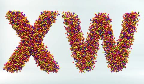 3D Render  of Candy Dot Alphabet Ilustração Stock