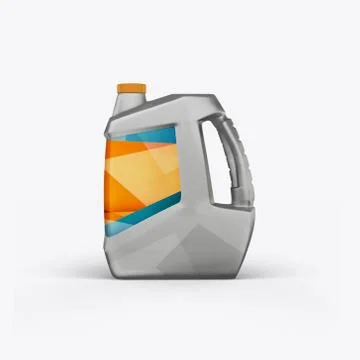 3D render cans of motor oil on a white background Stock Illustration