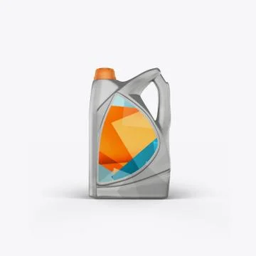 3D render cans of motor oil on a white background Stock Illustration