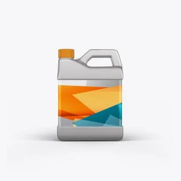 3D render cans of motor oil on a white background Stock Illustration