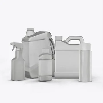 3D render cans of motor oil on a white background Stock Illustration