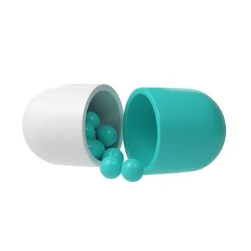 3d render capsule pill drug medicine healthcare pharmacy icon logo illustration Illustrazione stock