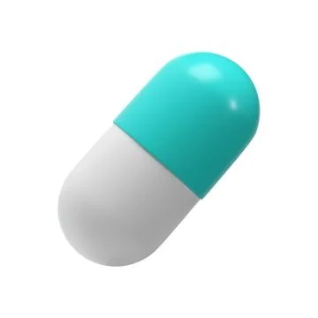 3d render capsule pill drug medicine healthcare pharmacy icon logo illustration Illustrazione stock