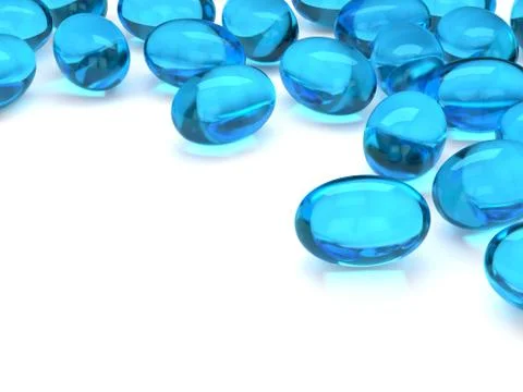 3d render of capsules with place for text Stock-Illustration
