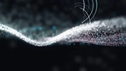 3D Render A captivating 3D render video showcasing an ethereal cosmic wave with Vídeo Stock 340297478