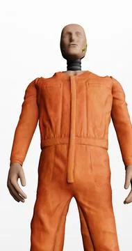 3d render of car crash dummy on isolated background Stock Photos