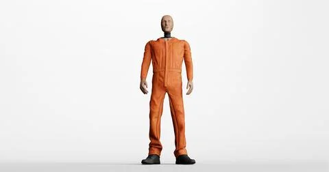 3d render of car crash dummy on isolated background Foto stock