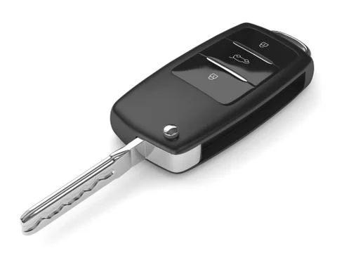 3d render of car key over white Illustrazione stock