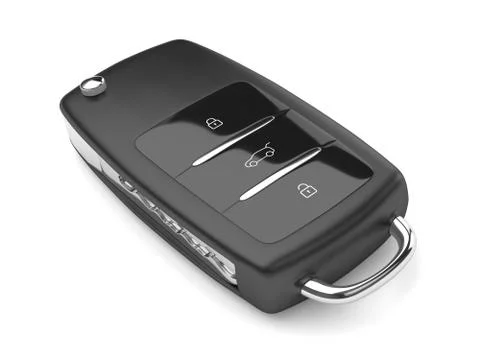 3d render of car key over white Stock-Illustration