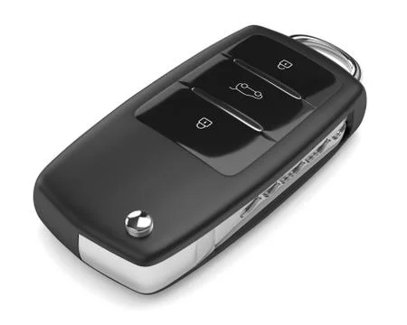 3d render of car key over white Stock Illustration
