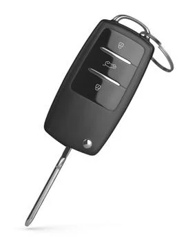3d render of car key over white Stock Illustration