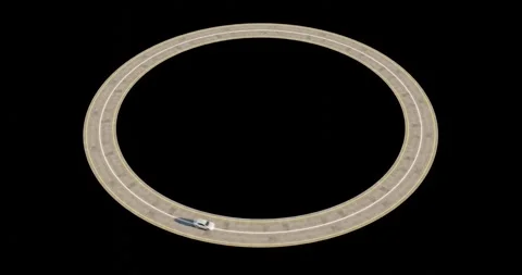 3d render of car looping in a circle Stock Footage 257199659