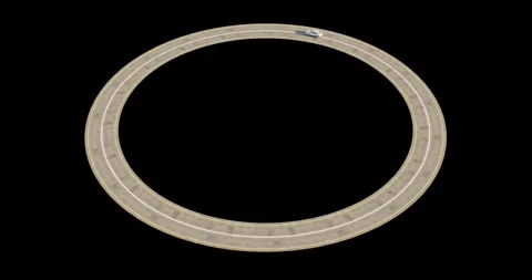 3d render of car looping in a circle Stock Footage 257199676
