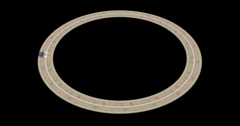 3d render of car looping in a circle Stock Footage 257199679