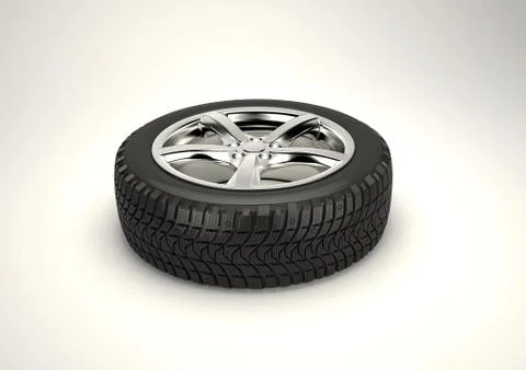 3d render of car wheel Illustrazione stock