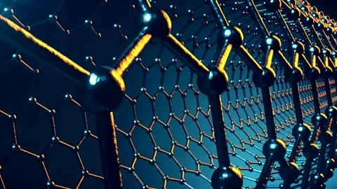 3D Render of Carbon Nanotube Structure Nanotechnology Concept in 4K Stock Footage 341498101