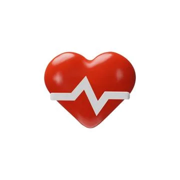 3D render cardio heart Stock Illustration