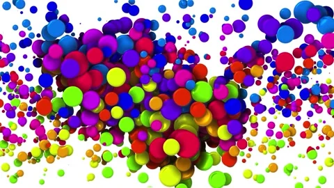 3d render cartoon animation style 4k looped abstract creative background of Stock Footage 143071917