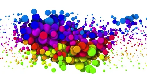 3d render cartoon animation style 4k looped abstract creative background of Stock Footage 143072057