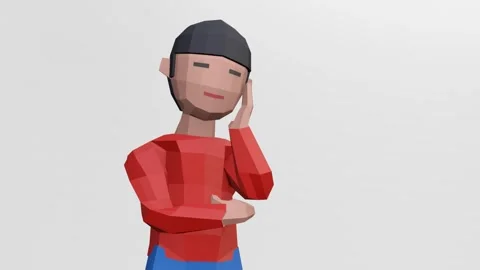 3d render of cartoon people making decision Video stock 256053386