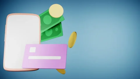 3d render Cashback and money refund icon concept Stock Footage 157003357