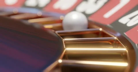 3d render of casino roulette wheel for gamble concept, gambling background. Stock Footage 232992444