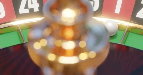 3d render of casino roulette wheel for gamble concept, gambling background. Stock Footage 232992447