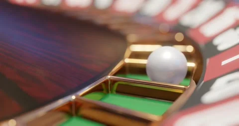 3d render of casino roulette wheel for gamble concept, gambling background. Stock Footage 234399549