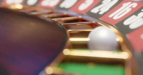 3d render of casino roulette wheel for gamble concept, gambling background. Stock Footage 234399550