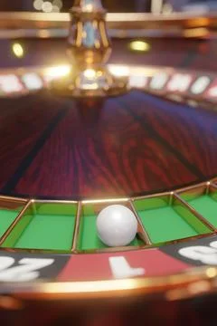 3d render of casino roulette wheel for gamble concept, gambling background. Illustration