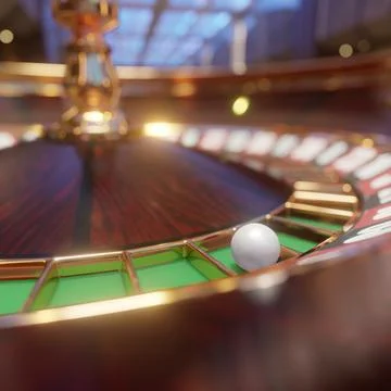 3d render of casino roulette wheel for gamble concept, gambling background. Illustration